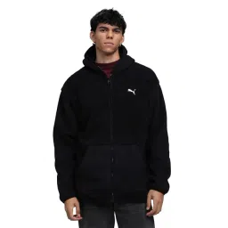 Puma Black Essentials Elevated Relaxed Full-Zip Relaxed Fit Hoodie-picture-43