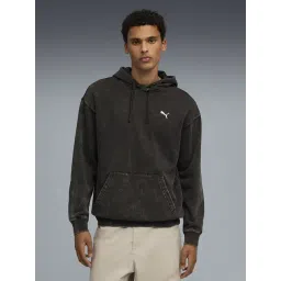 Puma Black Essentials Elevated Washed Relaxed Fit Hoodie-picture-23