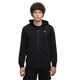 Puma Black Essentials Rubber Print Full-Zip Regular Fit Hoodie-picture-29