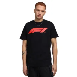 Puma Black F1 Essentials Logo Regular Fit T-Shirt-image-35