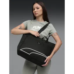 Puma Black Metallic Lightweight Solid Everyday Tote Bag-picture-15