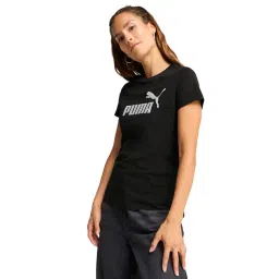 Puma Black METALLIC No. 1 Graphics Logo Regular Fit Tee-picture-26
