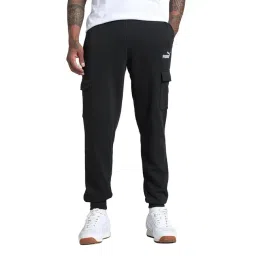 Puma Black Regular Fit Logo Joggers-picture-44