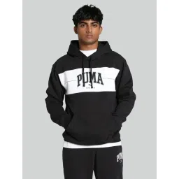 Puma Black Regular Fit Logo Printed Hooded Sweatshirt-picture-31