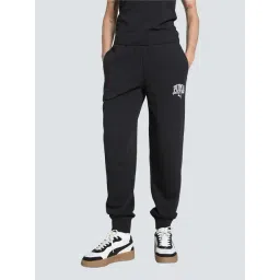 Puma Black Regular Fit Logo Printed Joggers-picture-28