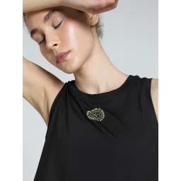 Puma Black Regular Fit Sports Crop Top image 5