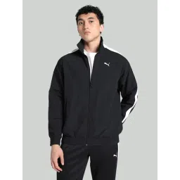 Puma Black Relaxed Fit Colour Block Sports Jacket-picture-37
