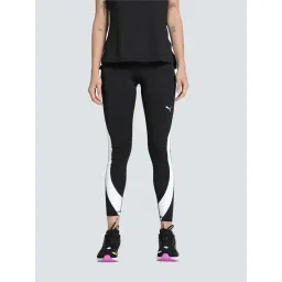 Puma Black Slim Fit Color-Block Sports Tights-picture-41