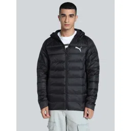 Puma Black Slim Fit Quilted Hooded Jacket-picture-37