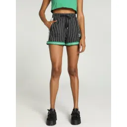 Puma Black Striped Sports Shorts-picture-44