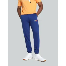Puma Blue Cotton Slim Fit Printed Sports Trackpants-picture-22