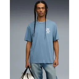 Puma Blue House Of Graphic Printed Relaxed Fit Tee-picture-25