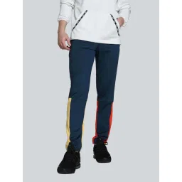 Puma Blue Regular Fit Colour Block Sports Trackpants-picture-47