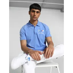 Puma BMW M Motorsport Blue Skies Cotton Regular Fit Sports Polos-picture-32