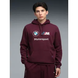 Puma Bmw Red Cotton Regular Fit Printed Hoodie-picture-25