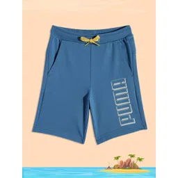 Puma Boys Graphic Logo Youth Print Regular Fit Mid-Rise Regular Shorts-picture-45