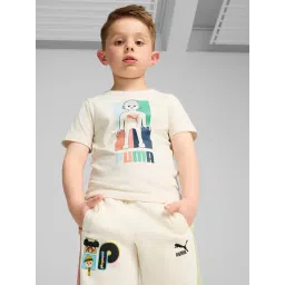 Puma Boys Multi Cotton Printed T-Shirt-picture-11