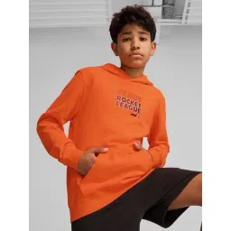 Puma Boys Orange Cotton Printed Hoodie-picture-17