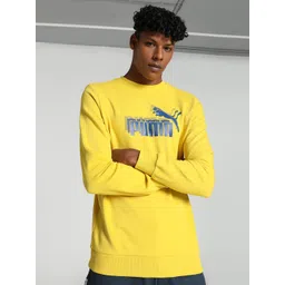 Puma Brand Logo Graphic Printed Crew-Neck Sweatshirt-picture-11