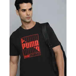 Puma Brand Logo Printed Pure Cotton T-shirt-picture-42