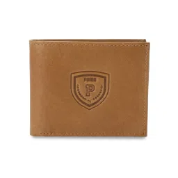 Puma Brown Logo Unisex Leather Wallet-picture-21