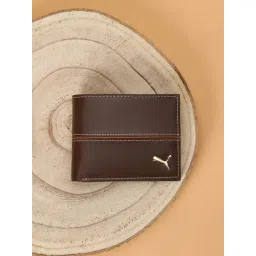 Puma Chocolate Leather Solid Bi-Fold Wallet-picture-26