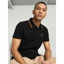 Puma Collar Tipping Heather Slim-Fit Cotton Polo T-Shirt-picture-11