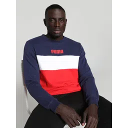 Puma Colorblocked Crew Neck Sweatshirts-image-3