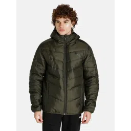 Puma Dark Green Full Sleeves Hooded Jacket-picture-10