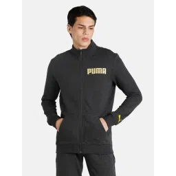 Puma Dark Grey Cotton Slim Fit Jacket-picture-43