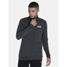Puma Dark Grey Cotton Slim Fit Jacket-picture-40