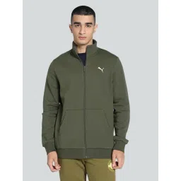 Puma Dark Olive Regular Fit Printed Jacket-picture-39