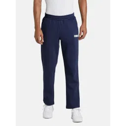 Puma ESS Blue Cotton Regular Fit Printed Trackpants-picture-30