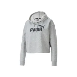 Puma Ess Cropped Logo Tr Women Gray Hoodie-picture-16