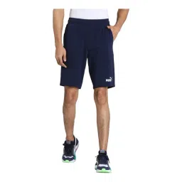 Puma Essentials Navy Cotton Regular Fit Sports Shorts-picture-10