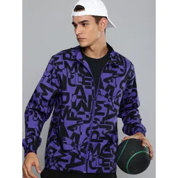 Puma Fit All-Over Typography Printed Drycell Mock Collar Training Sporty Jacket-picture-35