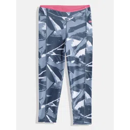 Puma Girls Abstract Print Modern Sports AOP 7/8 Knitted Ankle Length Tight Fit Tights-picture-19