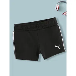 Puma Girls Black Regular Fit Solid Modern Sports Youth Shorts-picture-10