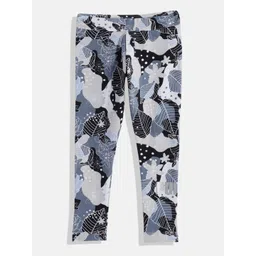 Puma Girls Floral Print Essential+ Bloom Tight Fit Knitted Ankle Length Leggings-picture-44