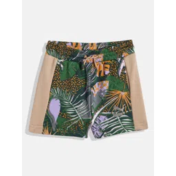 Puma Girls Tropical Print Regular Fit Mid-Rise T7 Vacay Queen AOP Youth Regular Sustainable Shorts-image-3