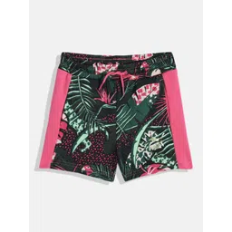 Puma Girls Tropical Print Regular Fit Mid-Rise T7 Vacay Queen AOP Youth Regular Sustainable Shorts-image-2