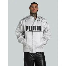 Puma Glacial Grey Relaxed Fit Logo Printed Sports Jacket-picture-41