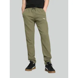 Puma Green Cotton Slim Fit Self Pattern Trackpants-picture-42