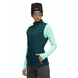 Puma Green Terrain W Run Cloudspun Warmlbl Regular Fit Vest Jacket-picture-28