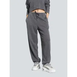 Puma Grey Cotton Logo Print Track Pants-picture-31