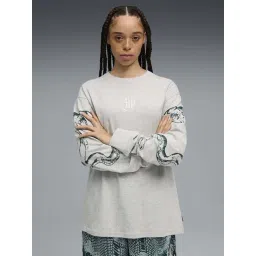 Puma Grey Cotton Oversized Printed Sports T-Shirt-picture-40