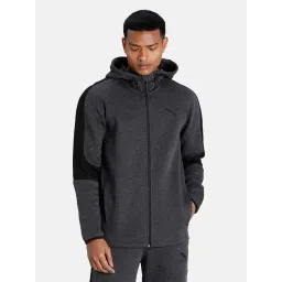 Puma Grey Full Sleeves Hooded Jacket-picture-35