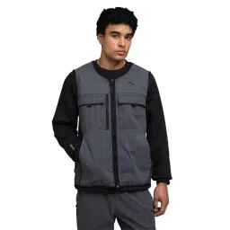 Puma Grey Pumatech Regular Fit Cargo Jacket-picture-13