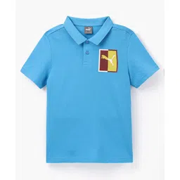 PUMA Half Sleeves Graphic Polo T-Shirt - Blue-picture-13