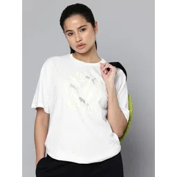 Puma House of Graphics Brand Logo Leaf Printed Relaxed Fit Pure Cotton T-shirt-picture-15